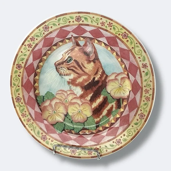Cat’s Meow Plate Decorative Collectible Vintage 1994 Andrea by Sadek 8 1/4” - Picture 16 of 16